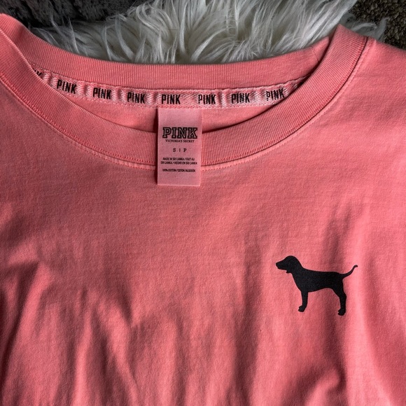 VS Pink! Logo Varsity Crew Long-Sleeve Pullover - Picture 4 of 6